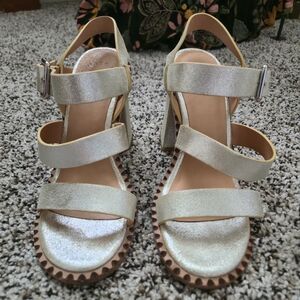 Marc by Marc Jacobs Gold Block Heels  Size 36